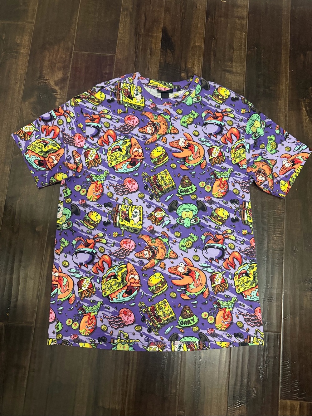 H&M Purple Short-Sleeve Cartoon Graphic Tee